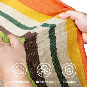 Hamaca <span class=keywords><strong>de</strong></span> <span class=keywords><strong>lona</strong></span> plegable portátil para acampar con barra esparcidora <span class=keywords><strong>de</strong></span> <span class=keywords><strong>madera</strong></span> - Product Image 6