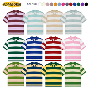<span class=keywords><strong>Polo</strong></span> en maille jacquard rayé à manches courtes pour <span class=keywords><strong>homme</strong></span> avec LOGO personnalisé – Maillot de football en crochet pour <span class=keywords><strong>homme</strong></span> - Product Image 4
