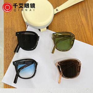 Lunettes de soleil pliantes Qianai pour femmes, verres polarisés UV400 en PC, monture verte, type 3, protection solaire, design quadrilatère E4-6207 - Product Image 3