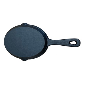 Non toxique moulé sous pression ustensiles de cuisine poêle à frire en fonte poêle à fajita avec base en bois - Product Image 4