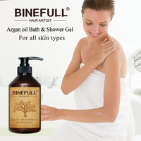 Gel Douche Hydratant Parfumé Bio Végan Naturel Marque Blanche à l'Huile d'Argan et Rose pour Hommes et Femmes 500ml Vente en Gros