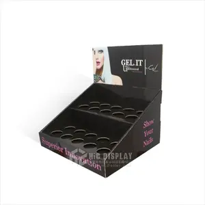 Custom Retail Logo Printed foldable Corrugated Cardboard Counter cosmetic Display Box