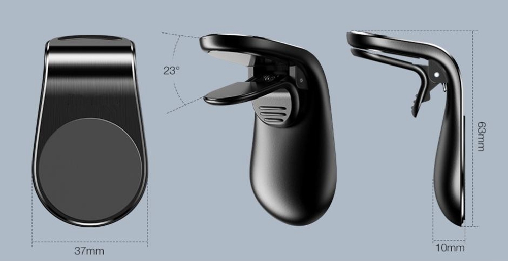 Wholesale Magnetic Car Phone Holder  for GPS L Shape Stand for Phone, Strong Magnet Metal Car Mount Air Vent Phone Holder