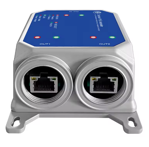 3-Port Gigabit PoE Extender 10/100/1000Mbps IP67 Waterproof Outdoor Aluminum Die-Casting PoE Repeater 120W High Power