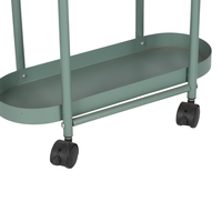 Chariot de rangement de cuisine 4 niveaux en fer vert, robuste, multifonctionnel et léger, pour fruits et légumes