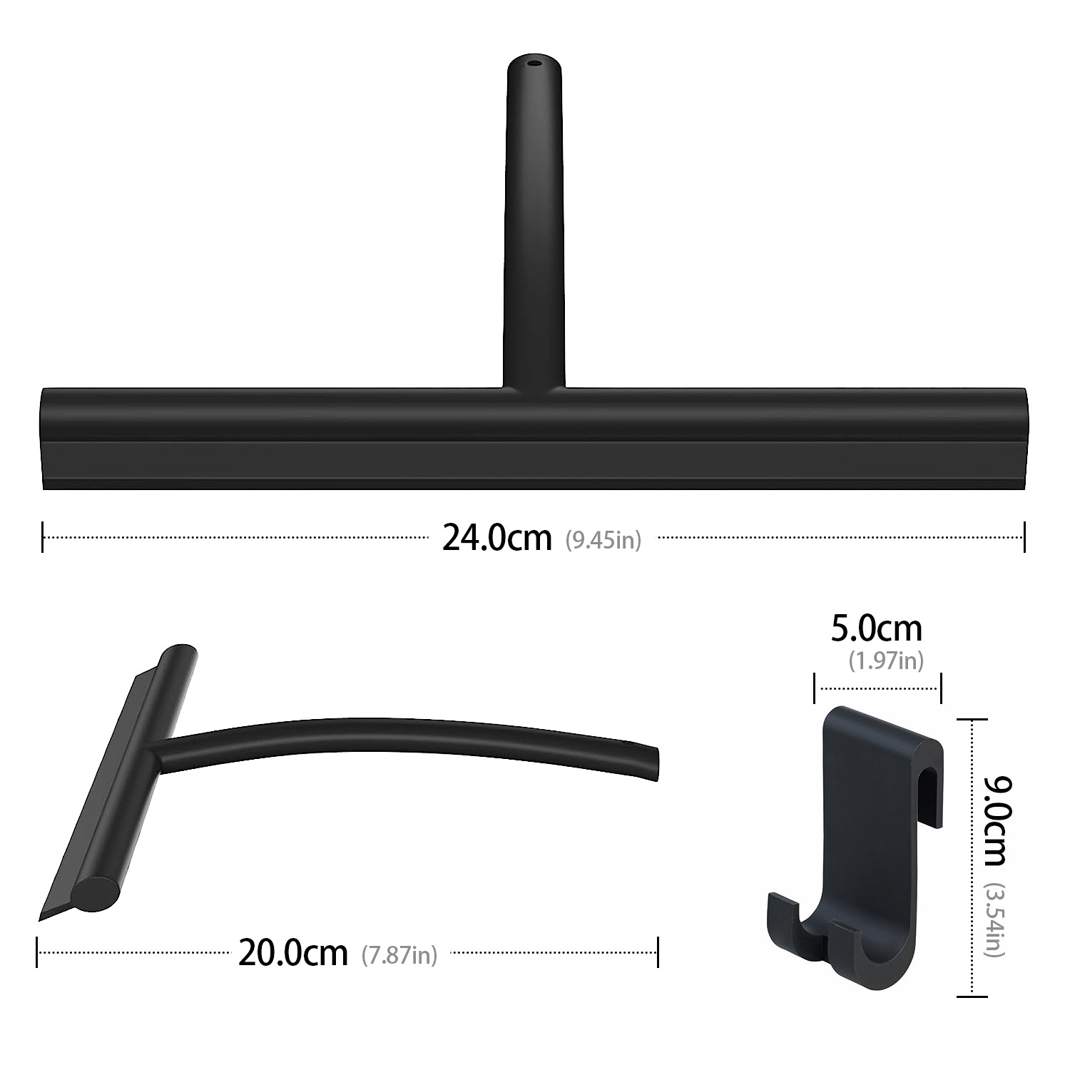 9 inch/24cm short-black