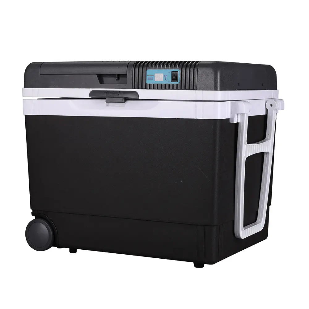 33L Evercool EC-985 LED 라이트 디스플레이 12V 240v 휴대용 캠핑 전기 쿨러 박스 Refriger 자동차 시원하고 따뜻한 냉장고