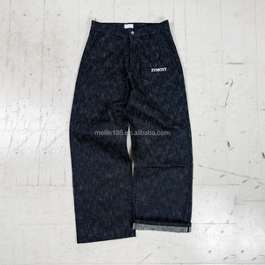 Pantalones Vaqueros de Pierna Recta Negros de Alta Calidad Personalizados de 14-16 Oz, Vaqueros Japoneses Crudos de Mezclilla Selvedge - Product Image 3