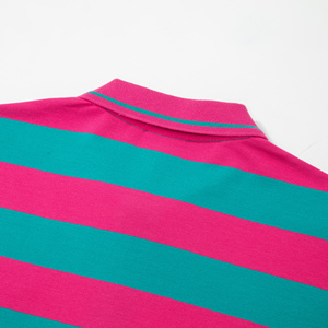 เสื้อยืดโปโลลายทางทำจากผ้าฝ้ายผ้าเทอร์รี่เสื้อโปโลปักลาย - Product Image 6