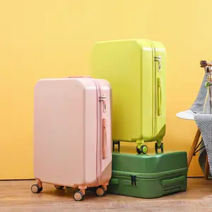 Ensemble de bagages rigides étanches à fermeture éclair longue distance en ABS pour dames valise à roulettes pour voyage d'affaires valise à main légère