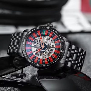 Nouvelle montre de sport pour homme avec cadran rotatif, étanche, mécanique, en alliage, verre et silicone, style mode et design unique - Product Image 3