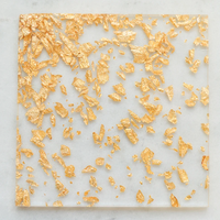 Plaques en acrylique coulé à effet feuille d'or pour découpe laser, plateaux de service, présentoirs de cuisine, étagères de salle de bain, projets DIY et cadeaux