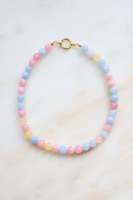 Collier en perles de pierres précieuses colorées faites à la main en gros pour femmes, collier de perles en pierre naturelle, bijoux minimalistes d'été, cadeaux