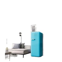 Réfrigérateur Rétro HCK Smart Home Grande Capacité Porte Simple Rouge Haute Esthétique BC-130GGA Smart Home
