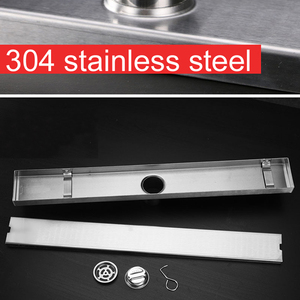 Thép không gỉ dài sàn vòi hoa sen xả 4 inch rãnh cống với vòi hoa sen tầng Grate cho phòng tắm - Product Image 4