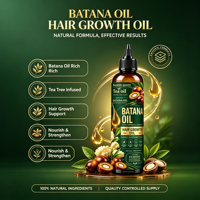 Huile de Batana Pure Naturelle OEM ODM pour une Croissance Capillaire Rapide, Teinture Miraculeuse pour Traitement des Cheveux Habesha 200ml