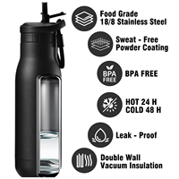Botella de Agua de Acero Inoxidable 304 de Doble Pared con Aislamiento al Vacío de Alta Calidad y Gran Venta, con Asa de Cuerda