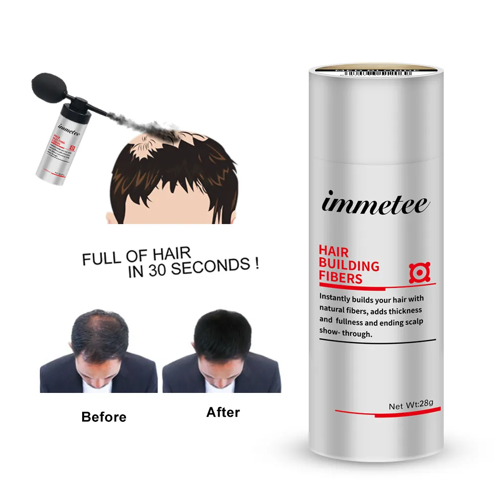 Spray de fibra de queratina para cabelo, fibra de construção para cabelo, cobertura instantânea da raiz