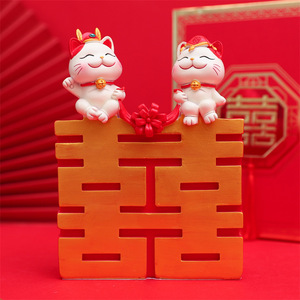 Petites figurines en résine de chat aux fleurs de cerisier, décorations de bureau exquises, figurines multifonctionnelles, fabricant - Product Image 6