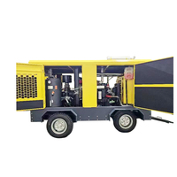 Compresseur d'air portatif de vis de moteur diesel remorquable résistant de 1165 Cfm 25 barres pour la plate-forme de forage de conducteur de pile