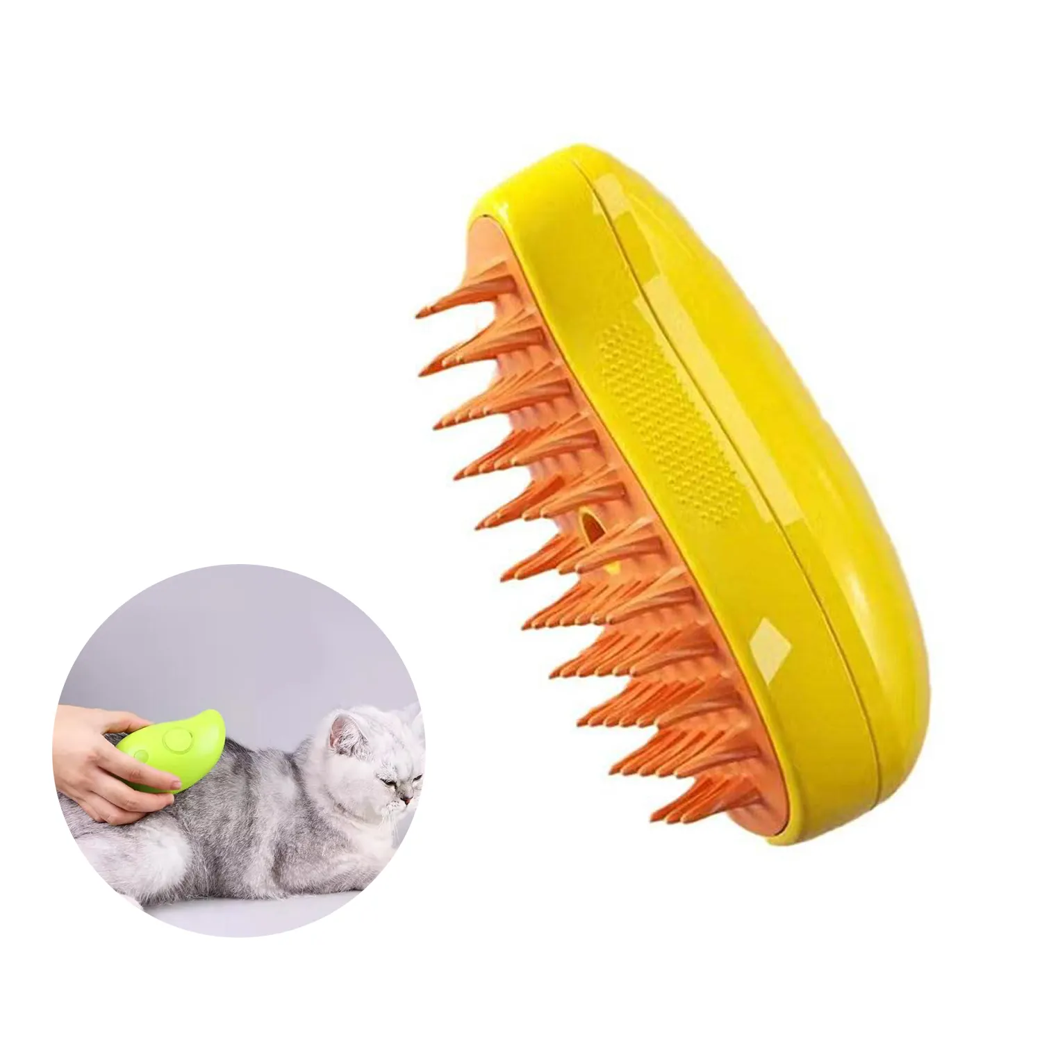 Elektrikli Pet dökülme masaj buharlı fırça saç çıkarıcı fırça köpek kedi saç çıkarıcı kedi kediler için bakım fırçası