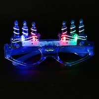 Lunettes à LED brillantes dans le noir Lunettes lumineuses au néon pour fêtes d'enfants et d'adultes Fournitures pour fêtes d'anniversaire