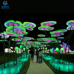 Linterna de Hoja de Loto de Seda Hecha a Mano SGFL312 de Zigong con LED e Impermeable para Decoraciones de Bodas y Acción de Gracias - Product Image 1