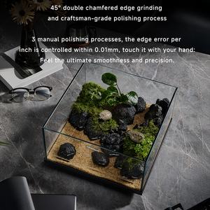 Yee Fabriek Groothandel Kleine Glazen Aquarium Aquarium Laag Ijzer Extra Helder Desktop Modern Aquarium Aquarium - Product Image 2