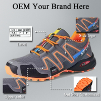 Chaussures de randonnée pour hommes, vente en gros personnalisée, antidérapantes, durables, respirantes, à lacets, pour sports de plein air