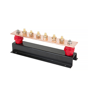 Barra di Terra <span class=keywords><strong>in</strong></span> Rame 6-24 Vie con Base Isolata per Quadri Elettrici - Messa a Terra Sicura - Product Image 1