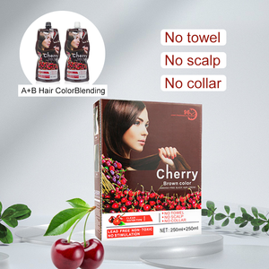 MOKERU Crème colorante pour cheveux Cherry professionnelle en vente flash, teinture sans ammoniaque, 250 ml x 2, hommes et femmes, usage domestique - Product Image 4
