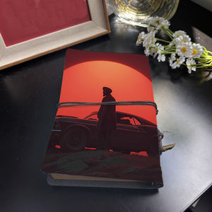 A6 Journal idéal pour les plans de repas des étudiants en nutrition brouillons et notes de calcul des nutriments avec homme Turban manteau voiture rouge <span class=keywords><strong>soleil</strong></span> Pri - Product Image 3