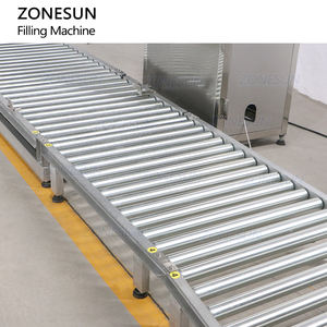 ZONESUN semiautomático vino líquido motor aceite removedor de óxido barril tambor pesaje máquina de llenado con transportador de rodillos - Product Image 4