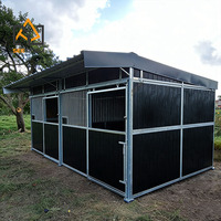 Écurie modulaire pour chevaux, fonctionnelle, pratique, Australie, bricolage, temporaire, extérieure, portable, boxes pour chevaux, stalles pour chevaux avec toit