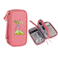 Organisateur électronique à 2 couches avec logo personnalisé - Étui de rangement pour chargeur et câbles de voyage, étanche, durable et portable