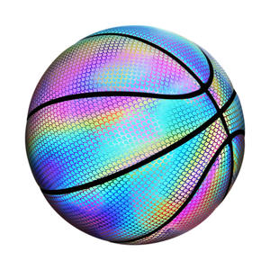 Balón de Baloncesto Reflectante Luminoso Tamaño <span class=keywords><strong>7</strong></span>, de Cuero PU Fluorescente, Duradero, con Agarre Suave, para Entrenamiento Nocturno en Interiores y Exteriores - Product Image 2