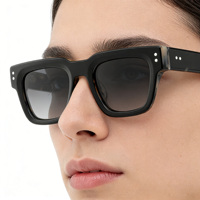 Montures de lunettes de soleil photochromiques carrées de luxe en acétate, faites à la main, pour adultes, à la mode, en stock