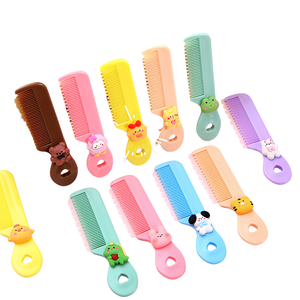 Simpatico cartone animato portatile Mini pettine per i bambini per la frangia e capelli rotti testa rotonda pettine per neonati - Product Image 1