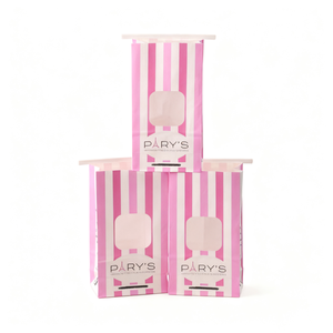 Oem không thấm mỡ tùy chỉnh thông qua cửa sổ màu hồng trắng bánh mì Cookie Snack Nuts Kraft Túi giấy với tin Tie cho bao bì thực phẩm - Product Image 3