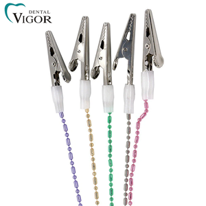 Clip para Bufanda con Cadena de Bolas Dental, Autoclavable, Soporte Manual para Servilletas, Clip Desechable para Baberos Médicos, Herramienta de Odontología de Acero Inoxidable - Product Image 2