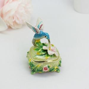 Металлическая шкатулка-украшение в виде тукана из пайета от производителя из Гуандуна, ручная работа, эмаль, для декора дома - Product Image 4