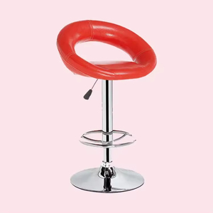 Chaise de bar moderne à dossier rond, pivotante, en plastique, pour salle à manger, salon, bar à domicile – Vente en gros, offre spéciale - Product Image 5