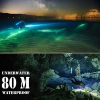 Lampe de plongée sous-marine en métal, haute puissance, imperméable, Rechargeable, ensemble de lampes de poche pour plongée sous-marine