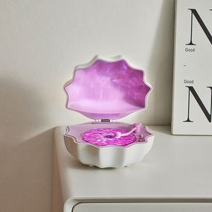 Altavoz de Música con Diseño de Concha Marina Romántica, Recargable, Proyector de Luz Aurora con Efecto de Ondas de Agua, Reproductor de Música <span class=keywords><strong>para</strong></span> <span class=keywords><strong>Dormir</strong></span> - Product Image 4