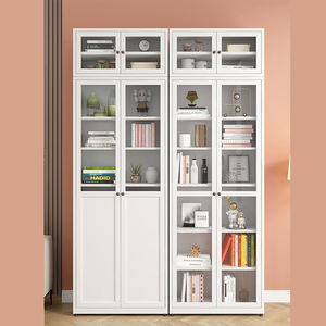 Porta in vetro acciaio libreria armadietto di stoccaggio <span class=keywords><strong>terra</strong></span> prevenzione polvere ripiano di esposizione adatto per la camera <span class=keywords><strong>da</strong></span> letto dei bambini a casa - Product Image 2
