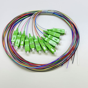 Pigtail de Fibra Óptica Monomodo SC/APC de 12 Colores Arcoíris Personalizado, LSZH 0.9mm 1.5M para Empalmes en Proyectos CATV FTTH PON - Product Image 2