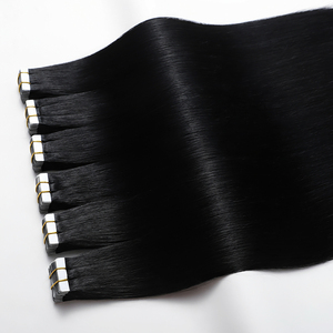 Commercio all'ingrosso di alta qualità 12A vergine russa Remy <span class=keywords><strong>100</strong></span> naturale dei capelli estensioni con nastro adesivo allineato cuticola - Product Image 4