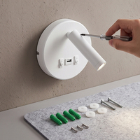 Applique murale LED avec port de charge USB 10W+3W, projecteur de lecture orientable, éclairage d'ambiance, applique murale moderne pour chambre et hôtel