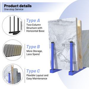 Yüksek Kaliteli Depo Doğal Granit Kayrak Sergi Depolama Standı Açık Hava Basit Çelik Büyük Seramik Karo Sergi Rafı - Product Image 3