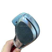 Poignée de levier de vitesse automatique de haute qualité en chrome argenté DSG avec finition en daim bleu pour les Volkswagen avec plateformes PQ et MQB